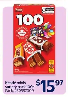 Nestlé minis variety pack 100s