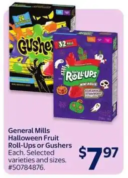 Walmart General Mills Halloween Fruit Roll-Ups or Gushers offer