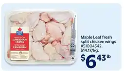 Walmart Maple Leaf fresh split chicken wings offer