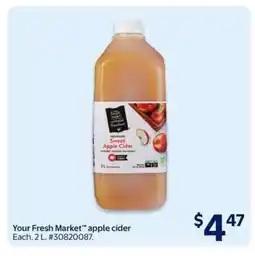 Walmart Your Fresh Market apple cider offer