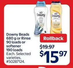 Walmart Downy Beads or Rinse or Softener offer