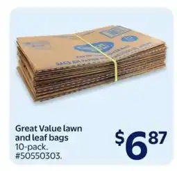 Walmart Great Value Lawn and Leaf Bags offer
