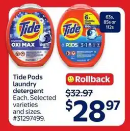 Walmart TIDE PODS LAUNDRY DETERGENT offer