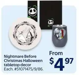 Walmart Nightmare Before Christmas Halloween tabletop decor offer