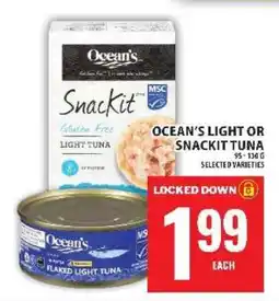 Food Basics Ocean’s Light or Snackit Tuna offer