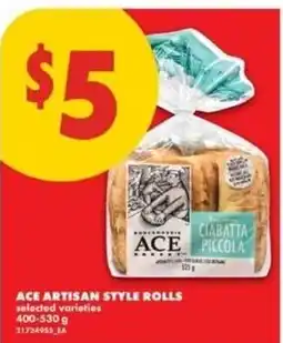 No Frills Ace artisan style rolls offer