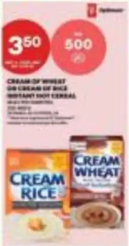 Wholesale Club Cream of wheat or cream of rice instant hot cereal offer