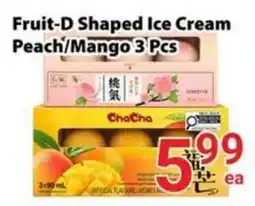 Nations Fresh Foods ChaCha Fruit-D Shaped Ice Cream Peach/Mango offer