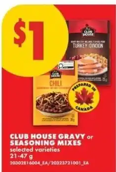 No Frills Club House gravy or seasoning mixes offer