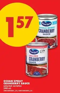 No Frills Ocean Spray cranberry sauce offer