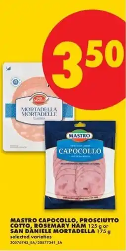 No Frills Mastro capocollo, prosciutto cotto, rosemary ham or san daniele mortadella offer