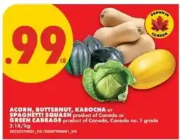 No Frills Acorn, Butternut, Kabocha or Spaghetti Squash offer