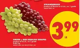 No Frills green or red seedless grapes offer