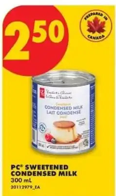 No Frills PC sweetened condensed milk offer