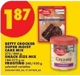 No Frills Betty Crocker super moist cake mix offer