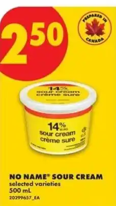 No Frills No Name sour cream offer