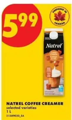 No Frills Natrel coffee creamer offer
