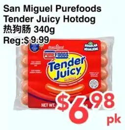 C&C Supermarket San Miguel Purefoods Tender Juicy Hotdog offer