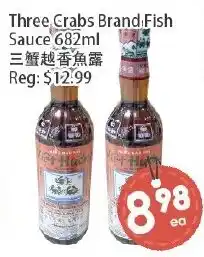 Fresh Palace Supermarket Three Crabs Brand Fish Sauce offer