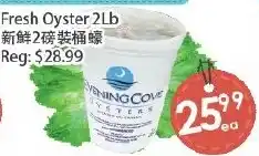 Fresh Palace Supermarket Evening Cove oysters offer