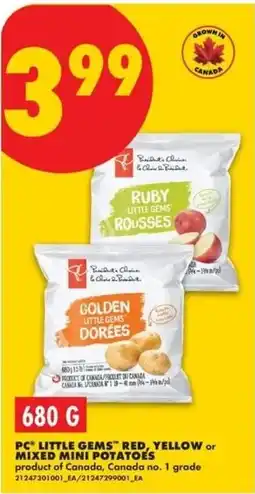 No Frills PC little gems red, yellow or mixed mini potatoes offer