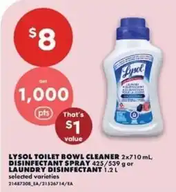 No Frills Lysol toilet bowl cleaner offer