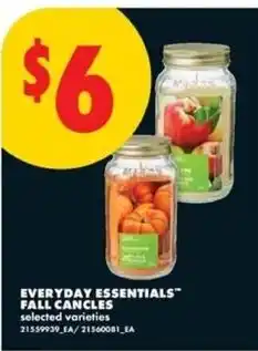 No Frills Everyday Essentials fall candles offer