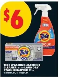 No Frills Tide washing machine cleaner 3's or laundry stain remover offer