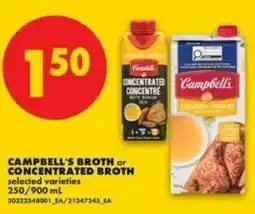 No Frills Campbell's broth or concentrated broth offer