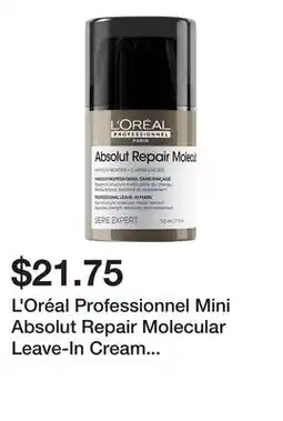 Sephora L'Oréal Professionnel Mini Absolut Repair Molecular Leave-In Cream for Damaged Hair offer