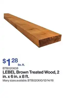 Patrick Morin Brown Treated Wood, 2 in. x 6 in. x 8 ft offer
