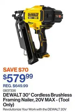 Patrick Morin 30° Cordless Brushless Framing Nailer, 20V MAX - (Tool Only) offer