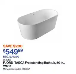 Patrick Morin ITASCA Freestanding Bathtub, 59 in., White offer