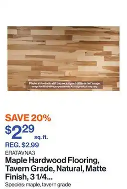 Patrick Morin Maple Hardwood Flooring, Tavern Grade, Natural, Matte Finish, 3 1/4 in offer