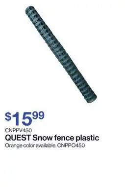 Patrick Morin Snow fence plastic offer