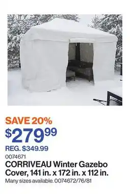 Patrick Morin Winter Gazebo Cover, 141 in. x 172 in. x 112 in offer