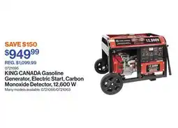 Patrick Morin Gasoline Generator, Electric Start, Carbon Monoxide Detector, 12,600 W offer