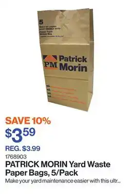Patrick Morin Yard Waste Paper Bags, 5/Pack offer