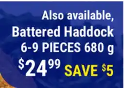 M & M Food Market Battered Haddock offer