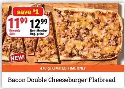 M & M Food Market Bacon Double Cheeseburger Flatbread offer