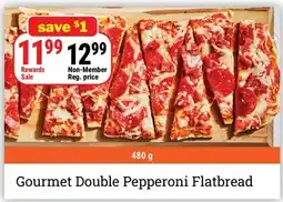 M & M Food Market Gourmet Double Pepperoni Flatbread offer