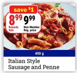 M & M Food Market Italian Style Sausage and Penne offer