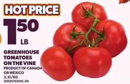 Loblaws Greenhouse tomatoes on the vine offer