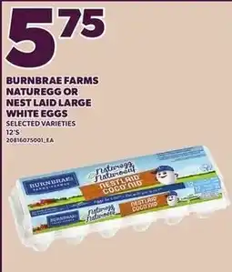 Loblaws Burnbrae Farms Naturegg or Nest Laid Large White Eggs offer