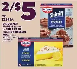 Loblaws Dr. Oetker Shirriff mousse offer