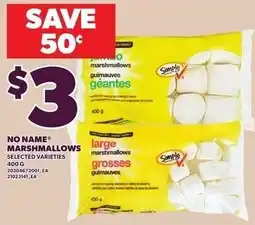 Loblaws No Name marshmallows offer