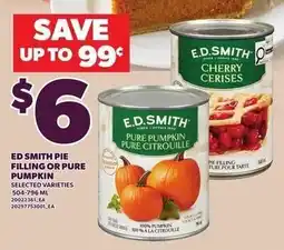 Loblaws Ed smith pie filling or pure pumpkin offer