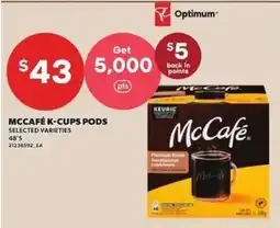Loblaws McCafé K-Cups Pods offer