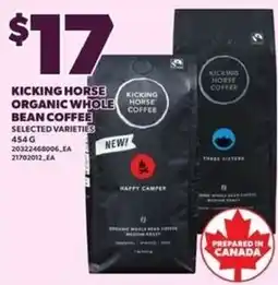 Loblaws Kicking Horse Organic Whole Bean Coffee offer