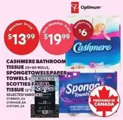 Loblaws Optimum Cashmere Bathroom Tissue offer